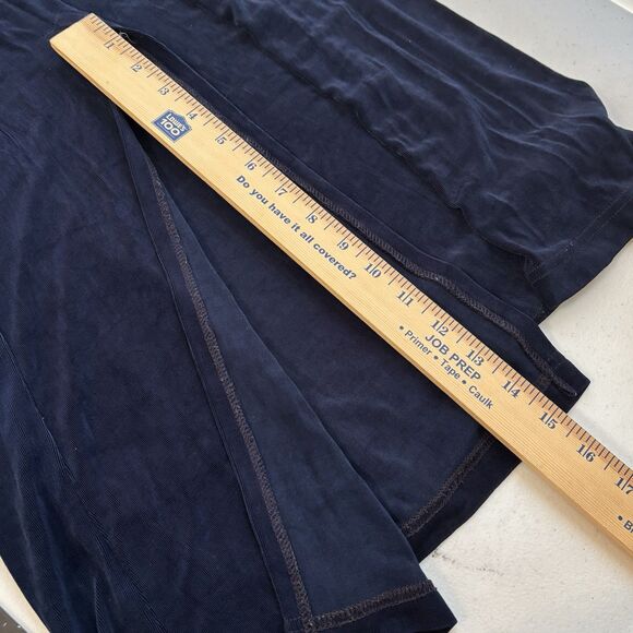PICADILLY Y2K Maxi Skirt Blue Stretch Acetate Side Slit Elastic Waist - Picture 7 of 9